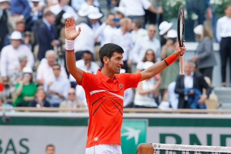 Novak Djokovic Celebrates Victory Editorial Stock Photo - Stock Image ...