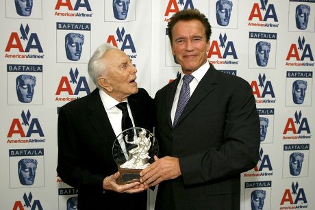 Kirk Douglas Arnold Schwarzenegger Editorial Stock Photo - Stock Image