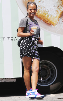Cristina Milian working at her food truck, Los Angeles, California, USA - 13 Jun 2019