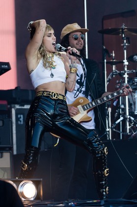 Miley Cyrus Performing On Pyramid Stage Editorial Stock Photo - Stock