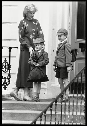 Princess Diana Pictured Taking Her Sons Editorial Stock Photo - Stock