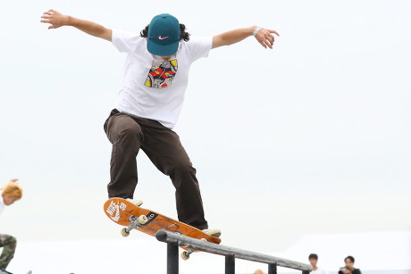 Daisuke Ikeda Skateboarding Editorial Stock Photo - Stock Image