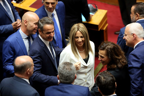 New Greek Parliament members attend a swearing in ceremony, Athens, Greece - 17 Jul 2019