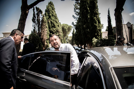 Matteo Salvini Visits Verano, Italy - 17 Jul 2019 Stock Pictures ...