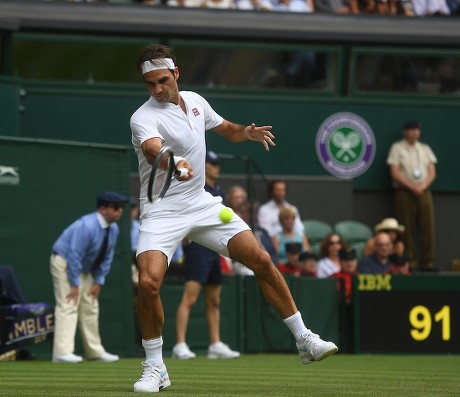 Roger Federer . Wimbledon Tennis Day 3. 04/07/18: Picture Kevin Quigley/daily Mail. Roger Federer (sui) V Lukas Lacko (svk) Roger Federer In Action.