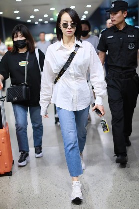 Victoria Song at Beijing airport, China - 16 Jul 2019