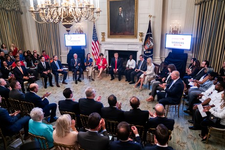 Us President Donald Trump R Along Editorial Stock Photo - Stock Image ...