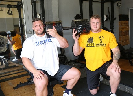 luke tom stoltman world's strongest brothers invergord Stock Photos