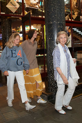 Former Queen Sofia of Spain and granddaughters out and about, Palma, Spain - 30 Jul 2019