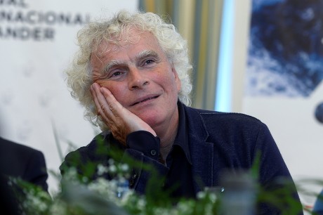 Sir Simon Rattle directs London Symphony Orchestra in Santander, Spain - 12 Aug 2019