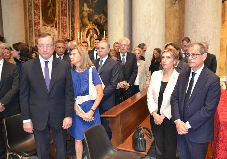 Funeral of Frabrizio Saccomanni, Lauro, Italy - 12 Aug 2019