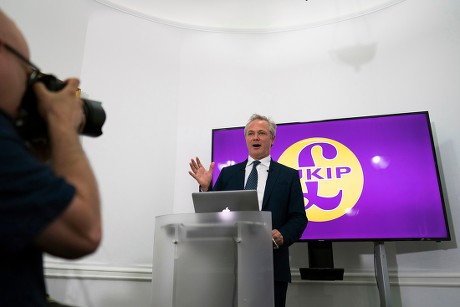 Newly appointed leader of UKIP Richard Braine hosts press conference, London, United Kingdom - 08 Aug 2019