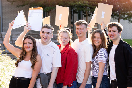 A level results day, Solihull School, UK - 15 Aug 2019
