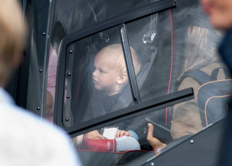Swedish Prince Carl Philip and family at Gellerasen race track, Karlskoga, Sweden - 18 Aug 2019