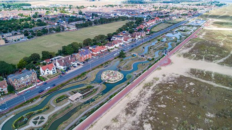 aerial-view-great-yarmouths-venetian-waterways-editorial-stock-photo