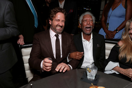 Gerard Butler Morgan Freeman Editorial Stock Photo - Stock Image
