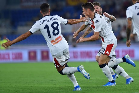 Andrea Pinamonti Genoa Celebrates After Scoring Editorial Stock Photo ...