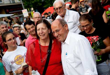 The Left party (Die Linke) election campaign in Dresden, Germany - 29 Aug 2019
