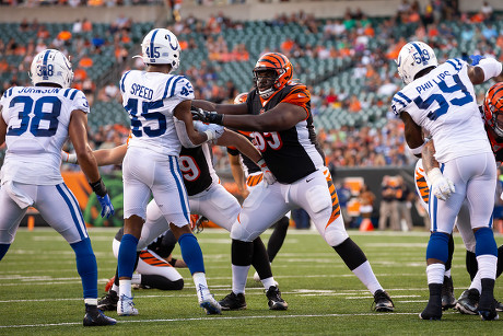 Indianapolis Colts cornerback Chris Milton (28) during NFL football  preseason game action between the Indianapolis Colts and the Cincinnati  Bengals at Paul Brown Stadium in Cincinnati, OH. Adam Lacy/CSM Stock Photo 