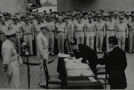 Wwii Japan Surrender Picture Shows On Editorial Stock Photo - Stock ...