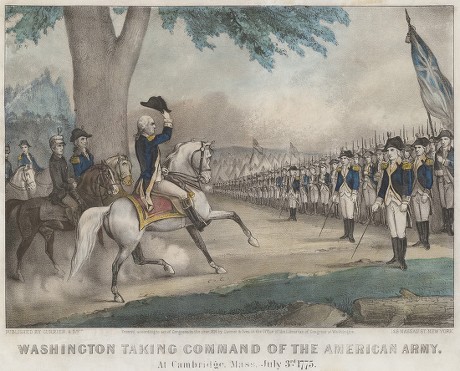 American Revolution George Washington Taking Command Editorial Stock ...