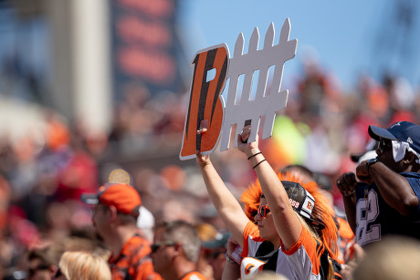 Cincinnati Bengals vs. Cleveland Browns. Fans support on NFL Game.  Silhouette of supporters, big screen with two rivals in background Stock  Photo - Alamy