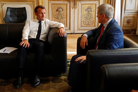 French President Macron meets European Parliament member Ciolos of the Renew Europe party at the Elysee Palace in Paris, France - 17 Sep 2019