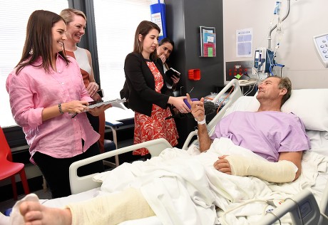 Bushwalker Neil Parker recovering in hospital after six-meter fall, Brisbane, Australia - 18 Sep 2019