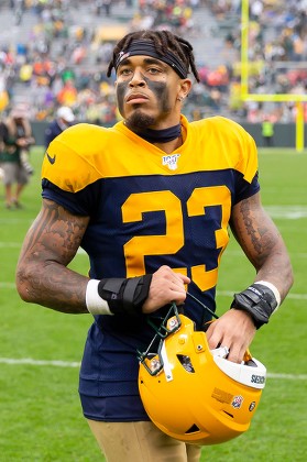 Green Bay, WI, USA. 20th Oct, 2019. Green Bay Packers cornerback Jaire  Alexander #23 during the NFL Football game between the Oakland Raiders and  the Green Bay Packers at Lambeau Field in