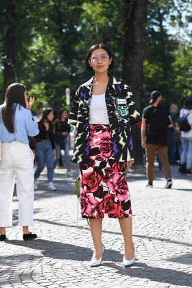 Street Style, Spring Summer 2020, Milan Fashion Week, Italy - 21 Sep 2019