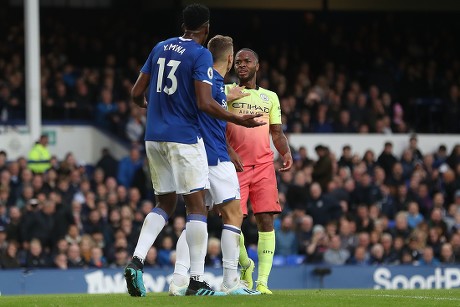 Yerry Mina Everton Raheem Sterling Manchester Editorial Stock Photo ...