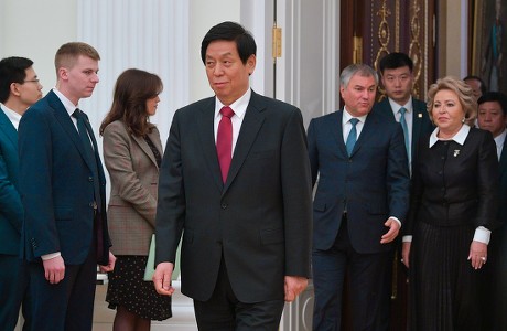 Chinese National People's Congress (NPC) Standing Committee Chairman Li Zhanshu visits Russia, Moscow, Kyrgyzstan - 25 Sep 2019
