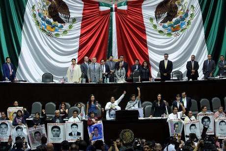 5 year anniversary of Ayotzinapa student disappearances, Mexico City - 26 Sep 2019