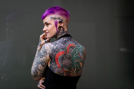 Tattoo Enthusiast Artist Black Widow Costa Editorial Stock Photo ...