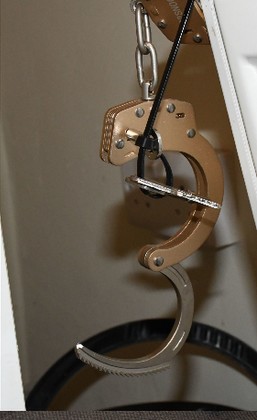 Handcuffs Used Keep Victim Chained Radiator Editorial Stock Photo