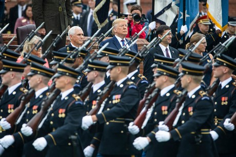 Trump and Esper welcome Milley as next Chariman of the Joint Chiefs in Arlington, Virginia, USA - 30 Sep 2019
