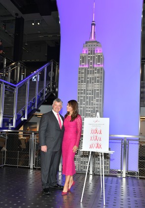 Elizabeth Hurley lights the Empire State Building, New York, USA - 01 Oct 2019