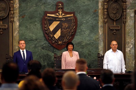 Prime Minister Medvedev receives Honoris Causa degree at the University of Havana, Cuba - 04 Oct 2019