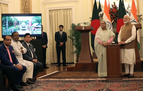 Prime Minister Bangladesh Sheikh Hasina Visit India Stock Photos ...