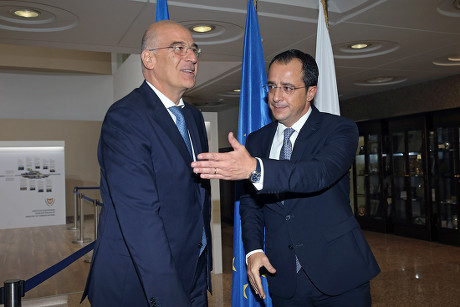 Greek Foreign Minister Nikos Dendias visits Cyprus, Nicosia - 07 Oct ...