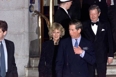 Britain's Prince Charles The Prince Of Wales And His Friend Camilla Parker Bowles Leave The Ritz Hotel In London Thursday January 28 1999 After Attending The 50th Birthday Party Of Camilla S Sister Annabel Elliott. It Is The First Time That The Coup