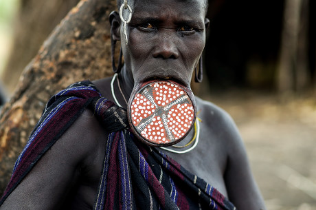 Woman Mursi Tribe Wearing Labial Disc Editorial Stock Photo - Stock ...