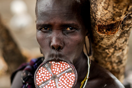 Woman Mursi Tribe Wearing Labial Disc Editorial Stock Photo - Stock ...