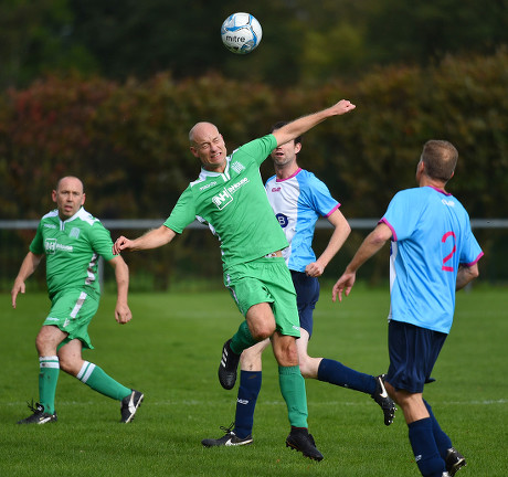 Labour Party Conference Liverpool Merseyside.- Stephen Kinnock MP(green Centre) - Labour Party V Media Football Match At Walton Park Football Grounds Liverpool.  - 23/9/18.