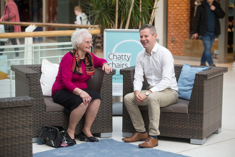 'Chatty Chairs' launch INTU Braehead shopping mall, Scotland, UK - 16 Oct 2019