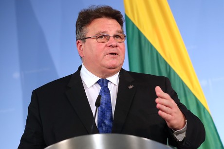 Lithuanian Foreign Minister Linkevicius meets German Foreign Minister Maas in Berlin, Germany - 22 Oct 2019