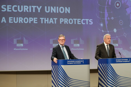 Press conference on progress made towards an effective and genuine Security Union, Brussels, Belgium - 30 Oct 2019