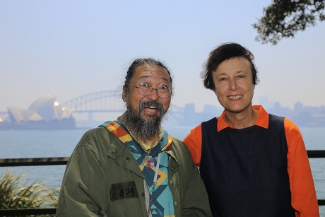 Japanese contemporary artist Takashi Murakami and British visual artist Cornelia Parker in Sydney, Australia - 31 Oct 2019