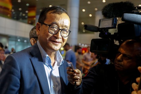 Self-exiled former Cambodian opposition leader Sam Rainsy arrives in Malaysia, Sepang - 09 Nov 2019