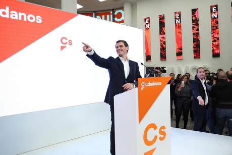 Albert Rivera resigns after electoral bump for Ciudadanos, Madrid, Spain - 11 Nov 2019